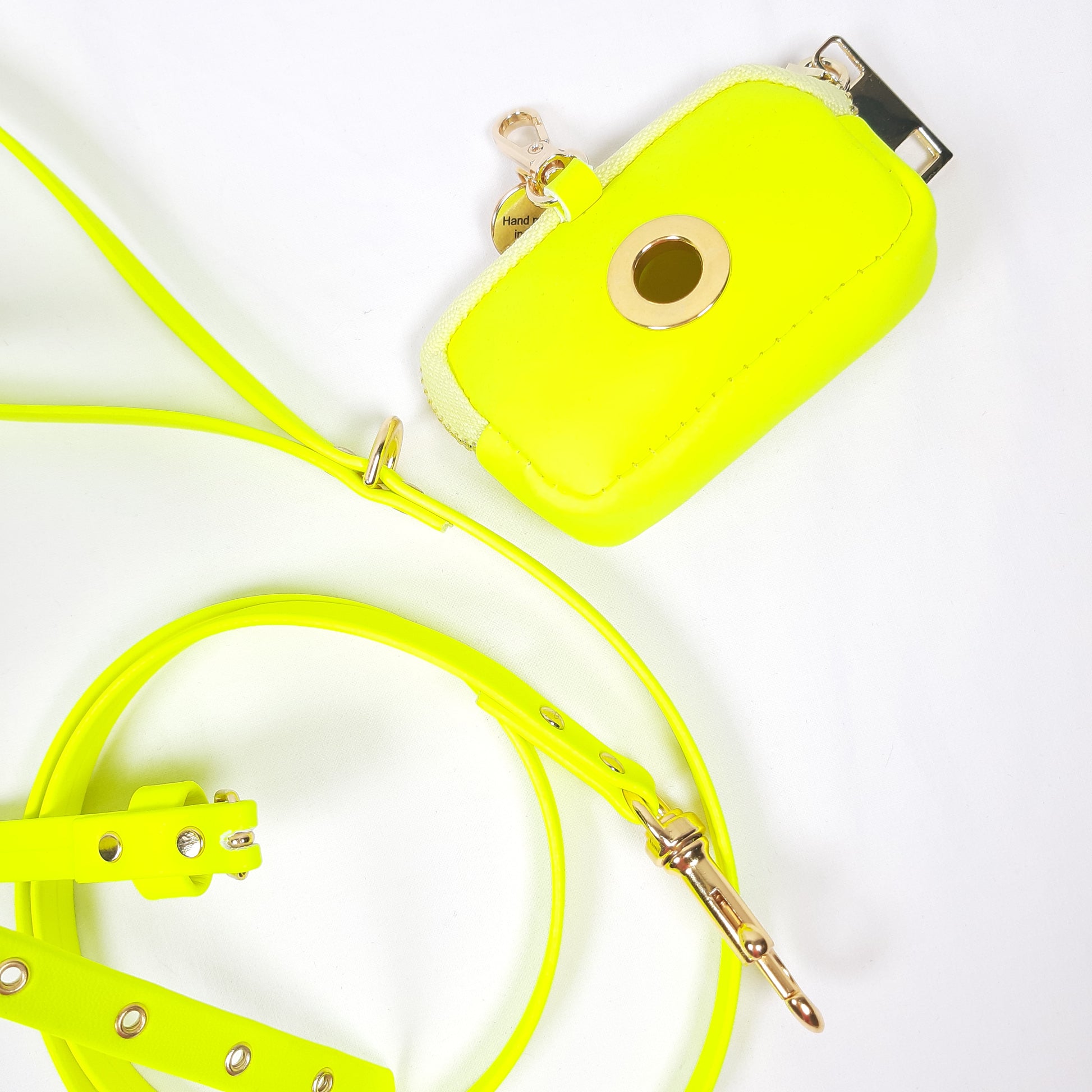 SET PETTORINA E GUINZAGLIO GLAM GIALLO FLUO