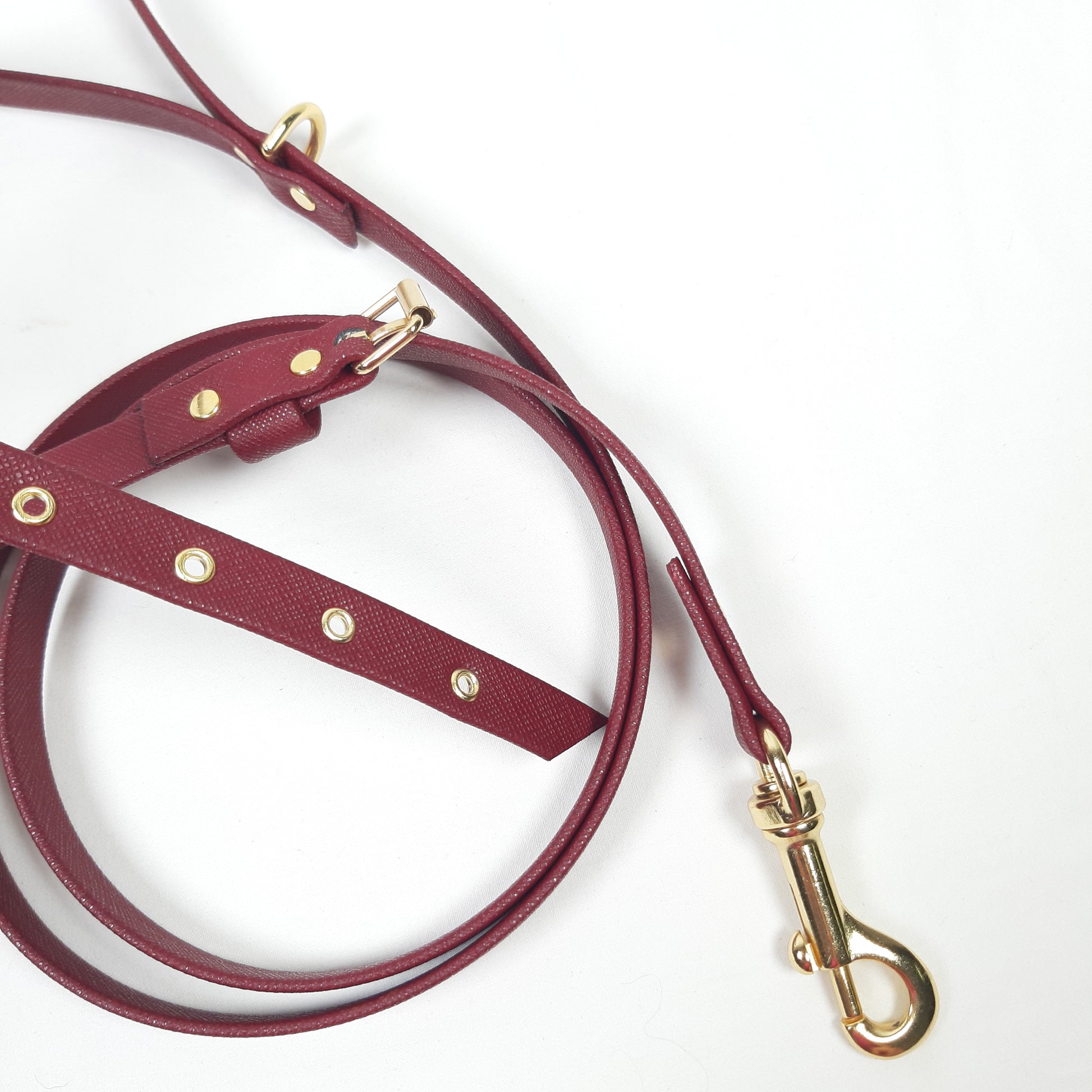 SET PETTORINA E GUINZAGLIO GLAM BORDEAUX