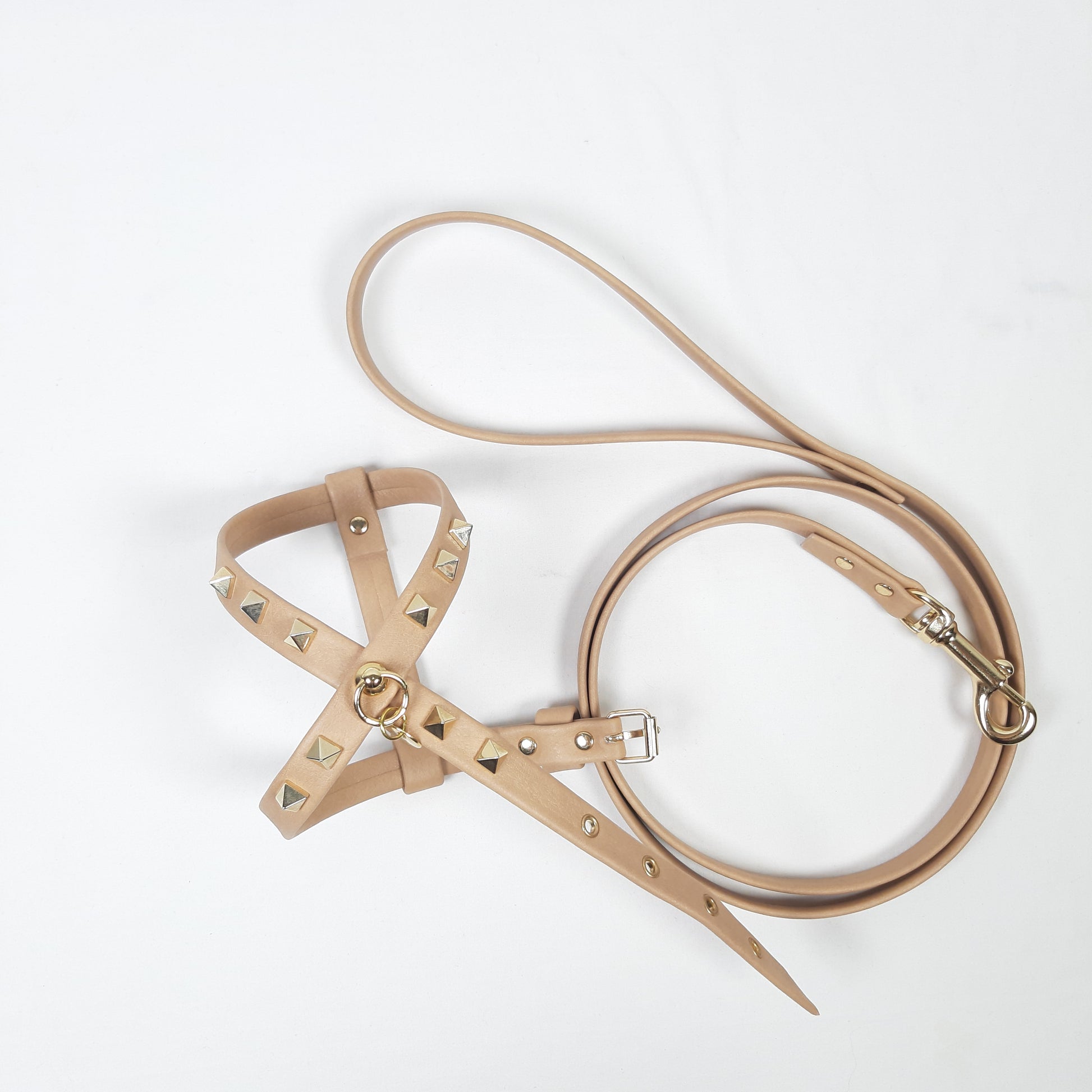 SET PETTORINA E GUINZAGLIO GLAM CAMMELLO