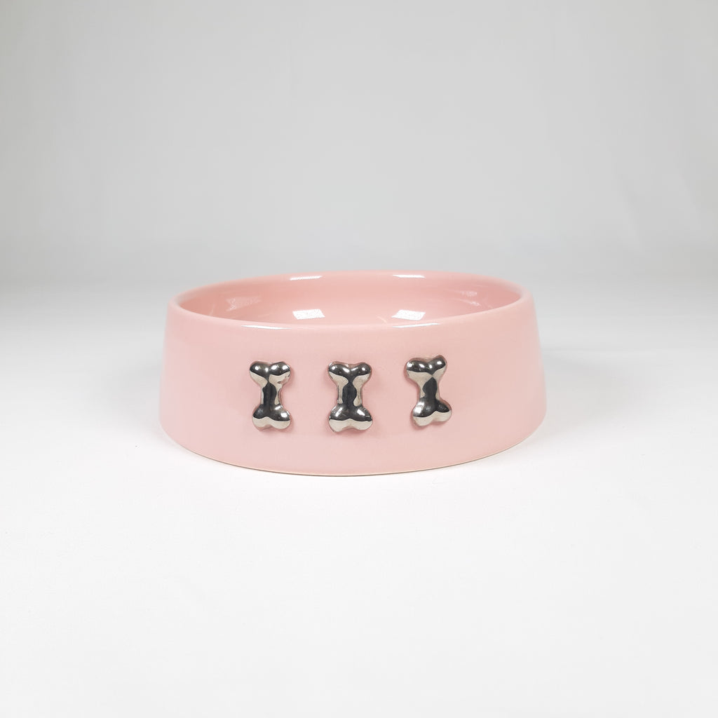 CIOTOLA CERAMICA ROSA 3 OSSI ARGENTO