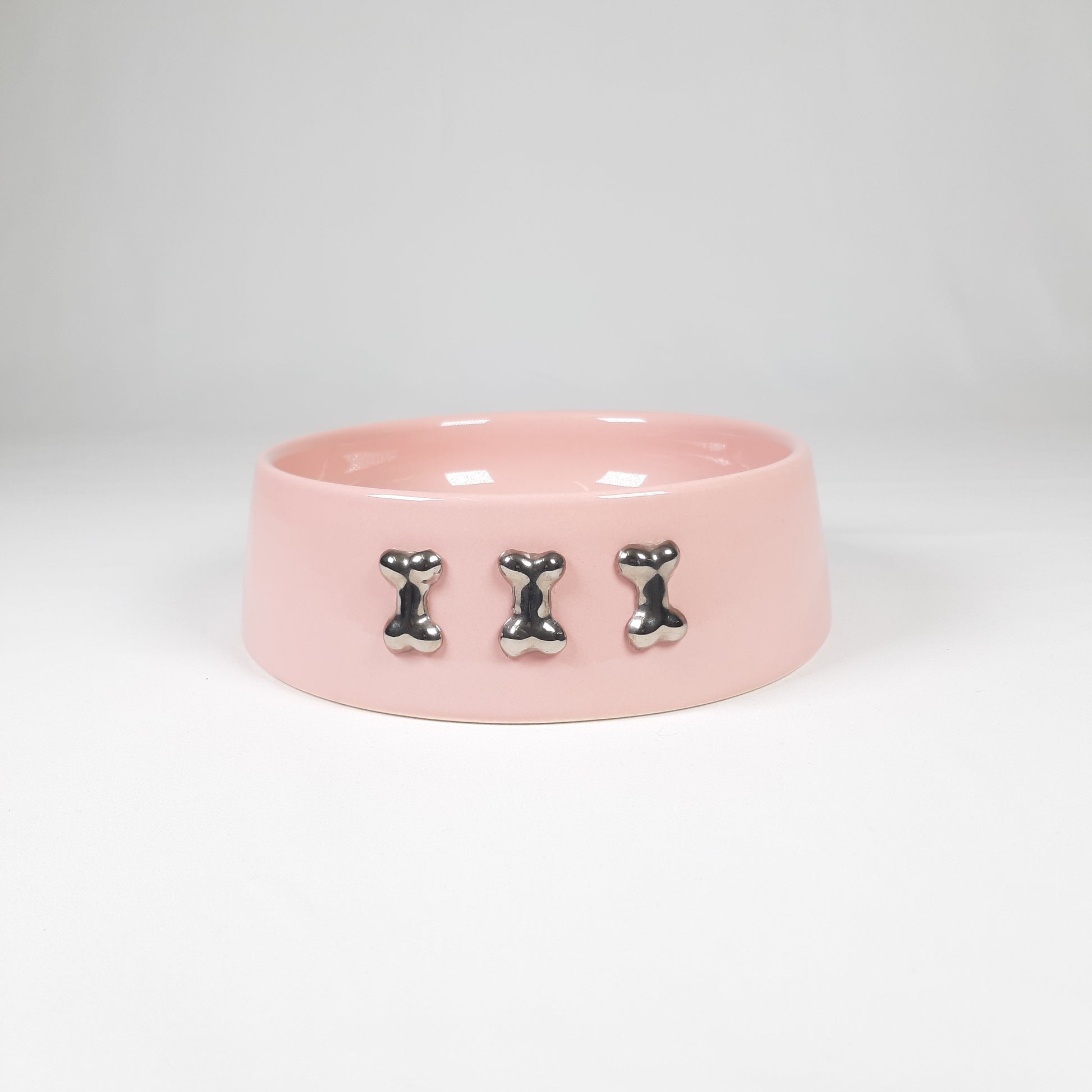 CIOTOLA CERAMICA ROSA 3 OSSI ARGENTO