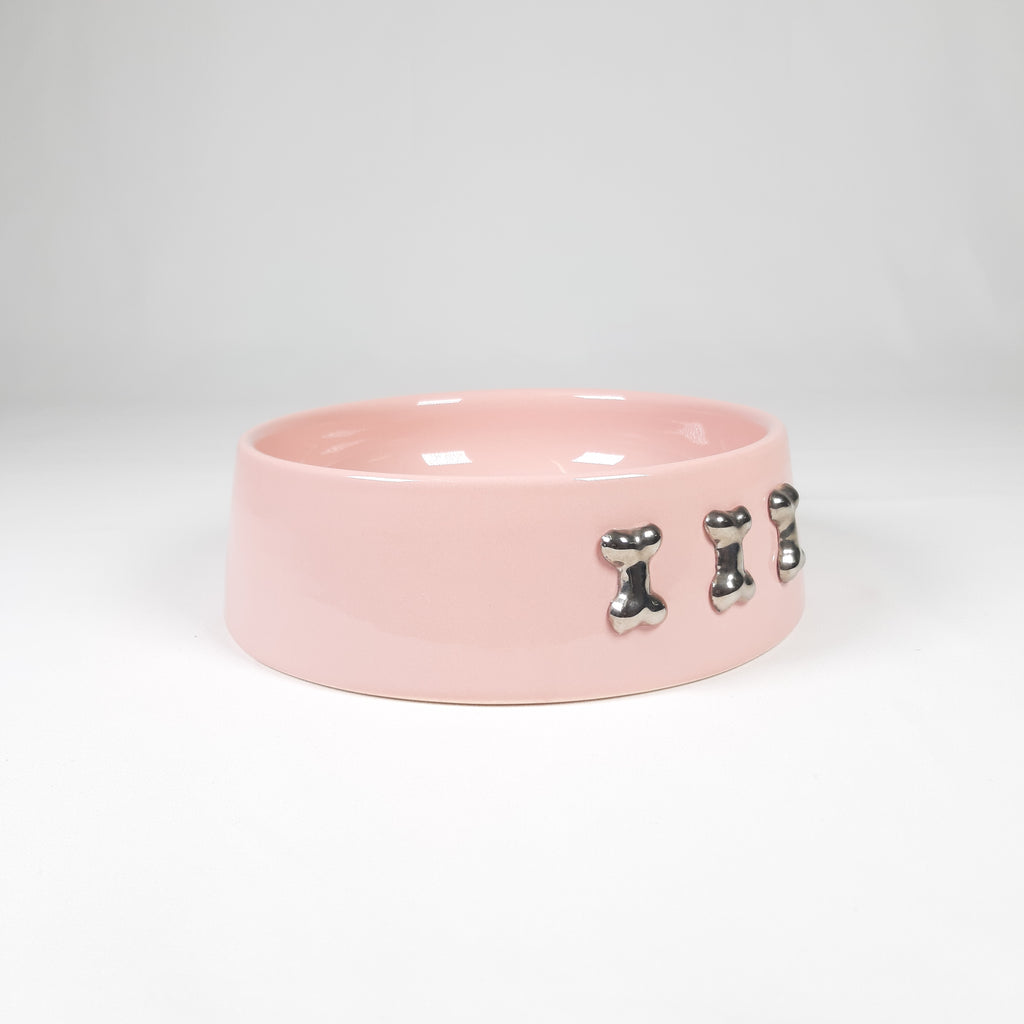 CIOTOLA CERAMICA ROSA 3 OSSI ARGENTO