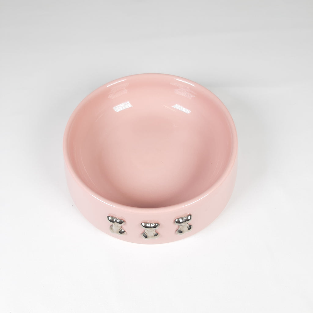 CIOTOLA CERAMICA ROSA 3 OSSI ARGENTO