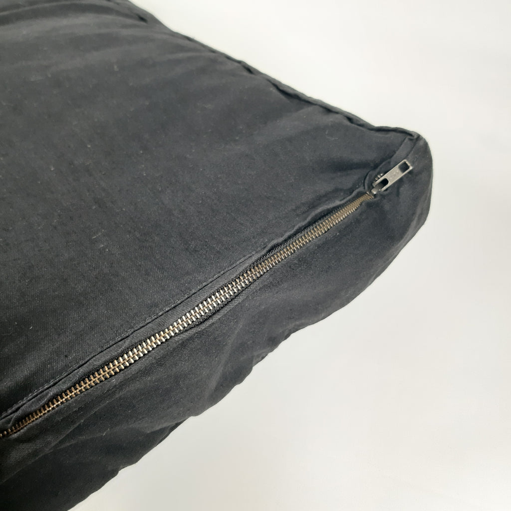 CUSCINO DENIM SFODERABILE NERO