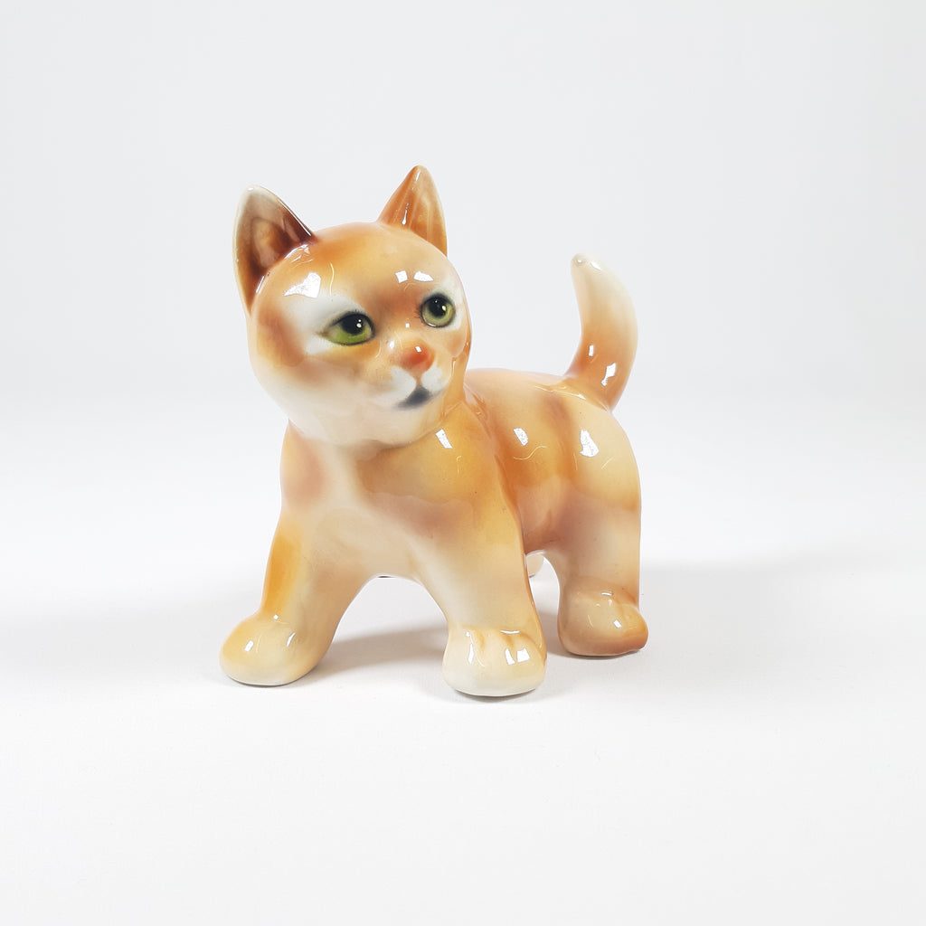 STATUETTA IN CERAMICA GATTO FULVO