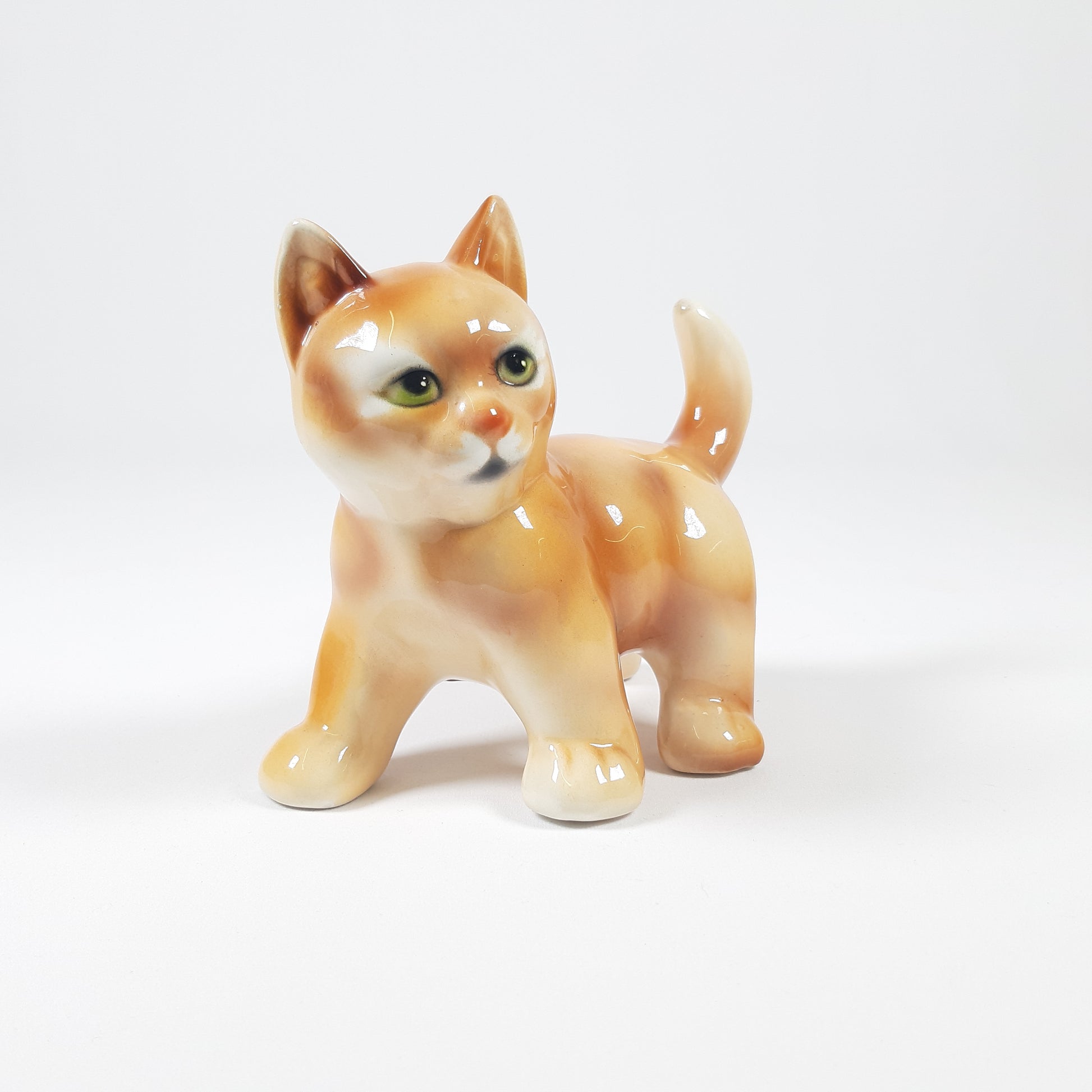 STATUETTA IN CERAMICA GATTO FULVO