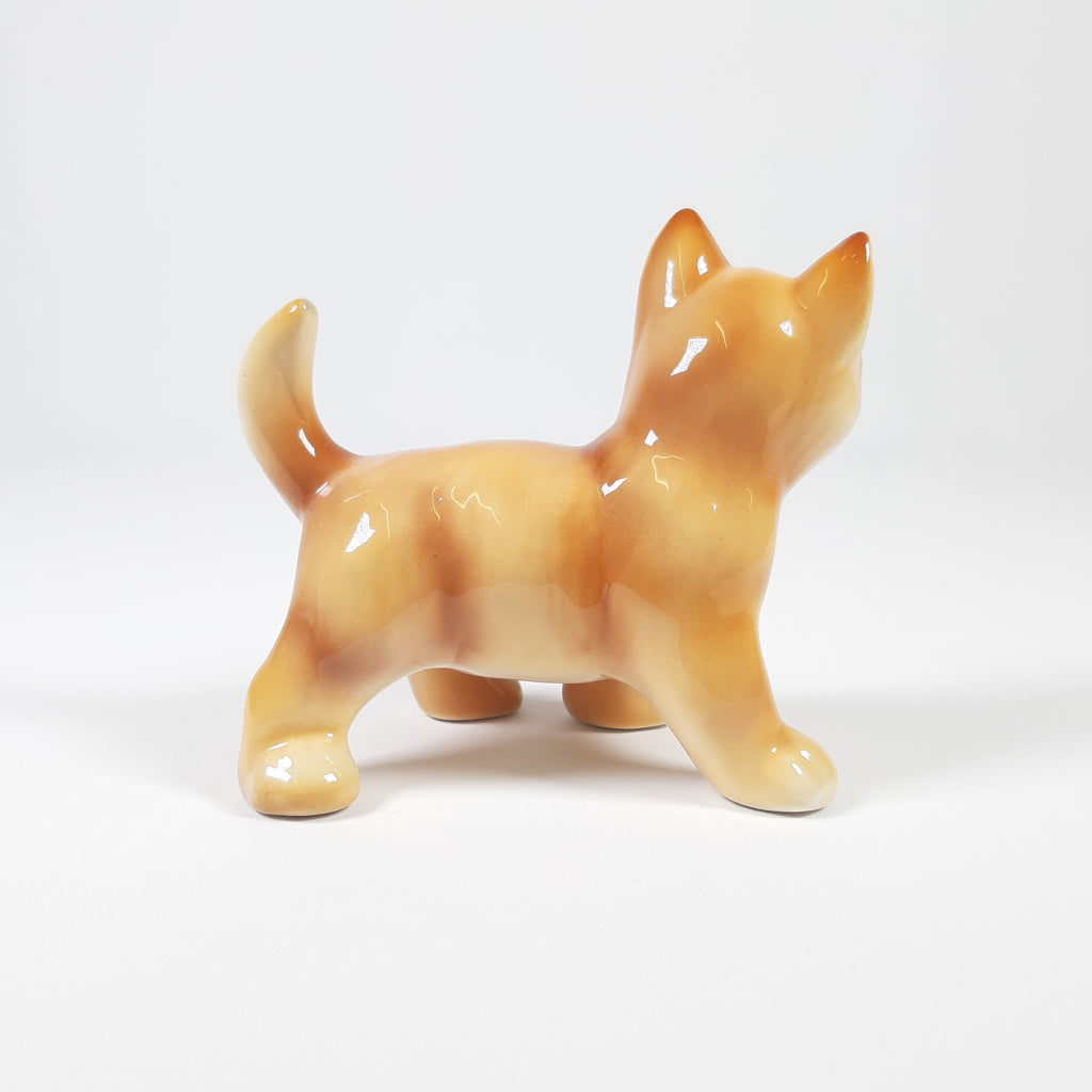 STATUETTA IN CERAMICA GATTO FULVO