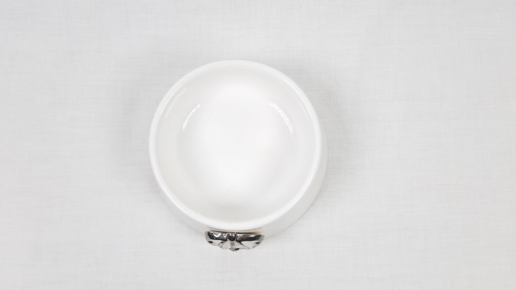 CIOTOLA CERAMICA BIANCO CORONCINA ARGENTO