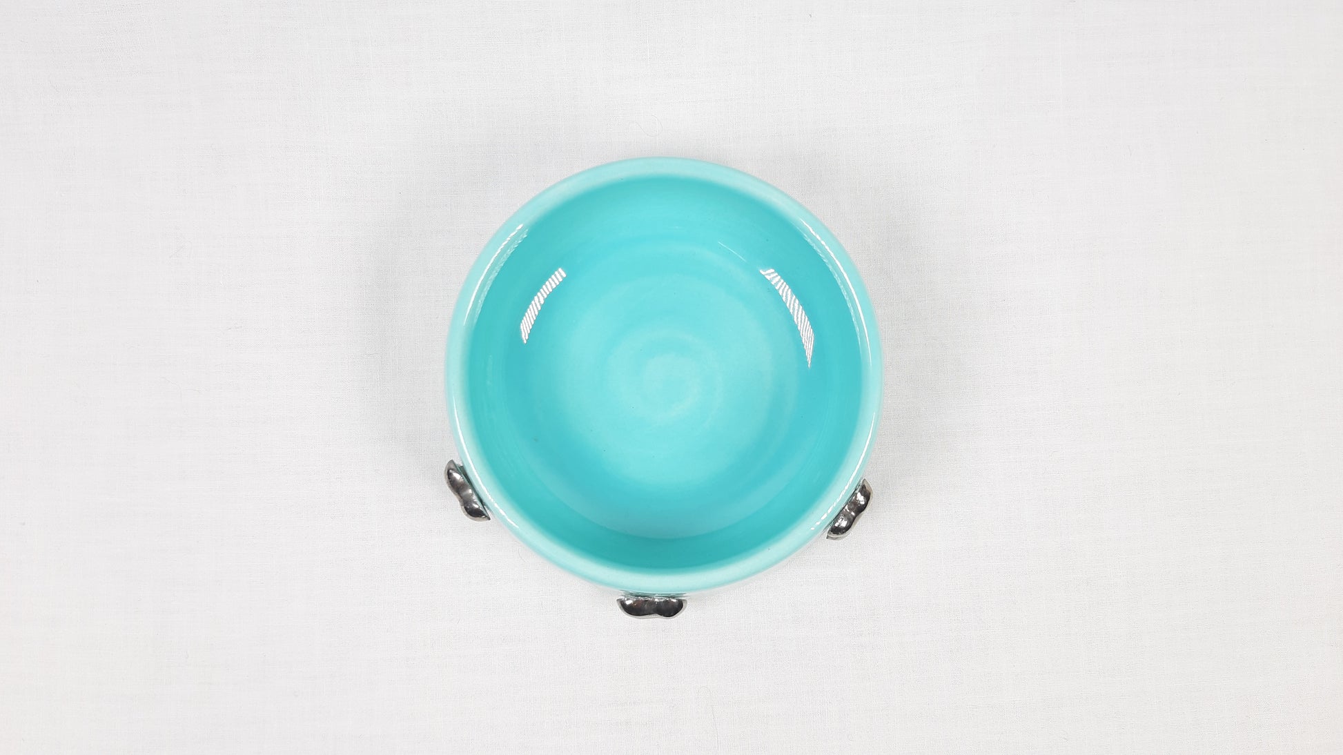 CIOTOLA CERAMICA TIFFANY 3 OSSI FRONT ARGENTO