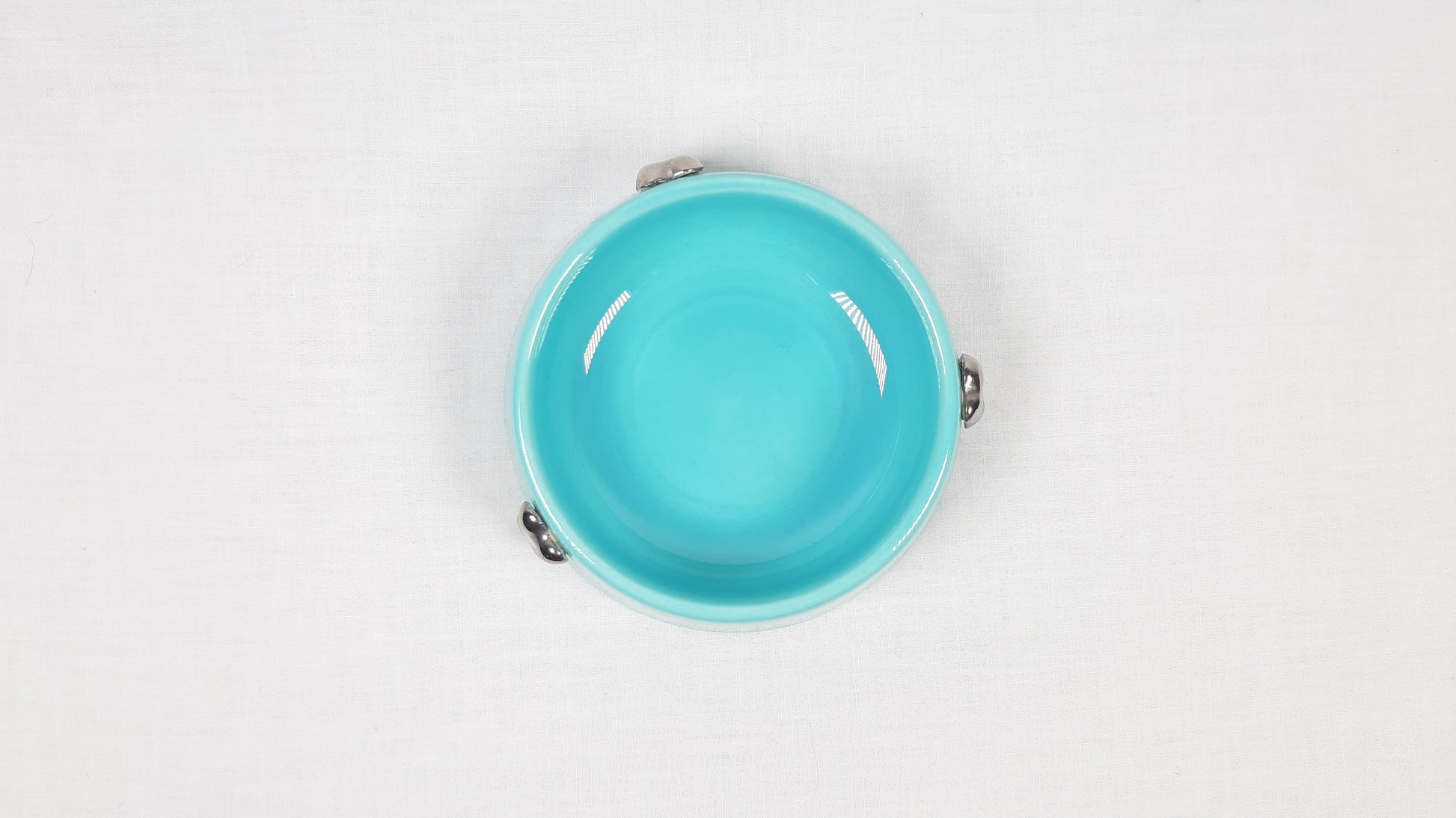 CIOTOLA CERAMICA TIFFANY 3 OSSI AROUND ARGENTO