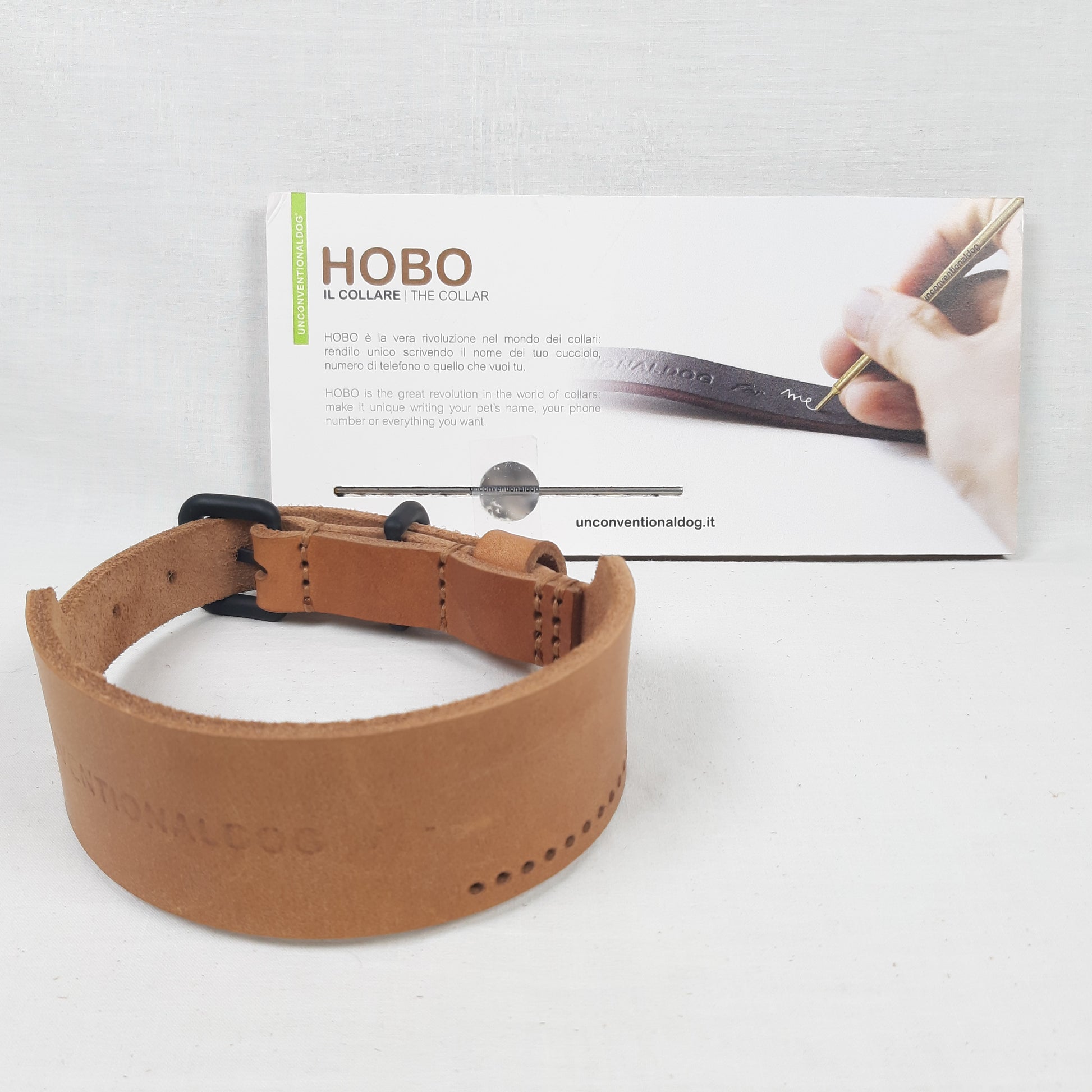 COLLARE IN CUOIO HOBO h.4CM