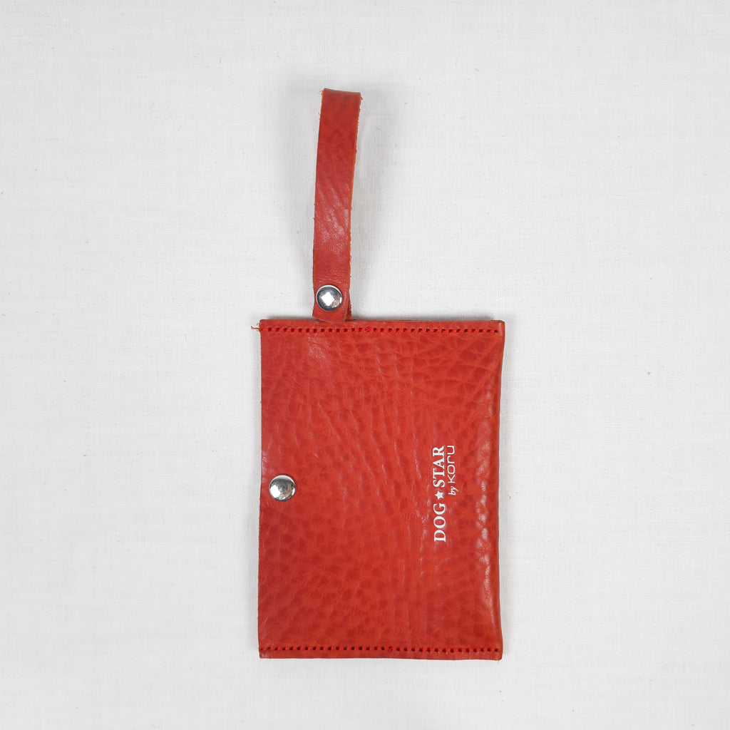 PORTASACCHETTI CUOIO ROSSO